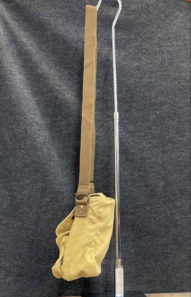 Gootium Unisex Tan Khaki Canvas Messenger Crossbody Bag Adjustable Strap 13"
