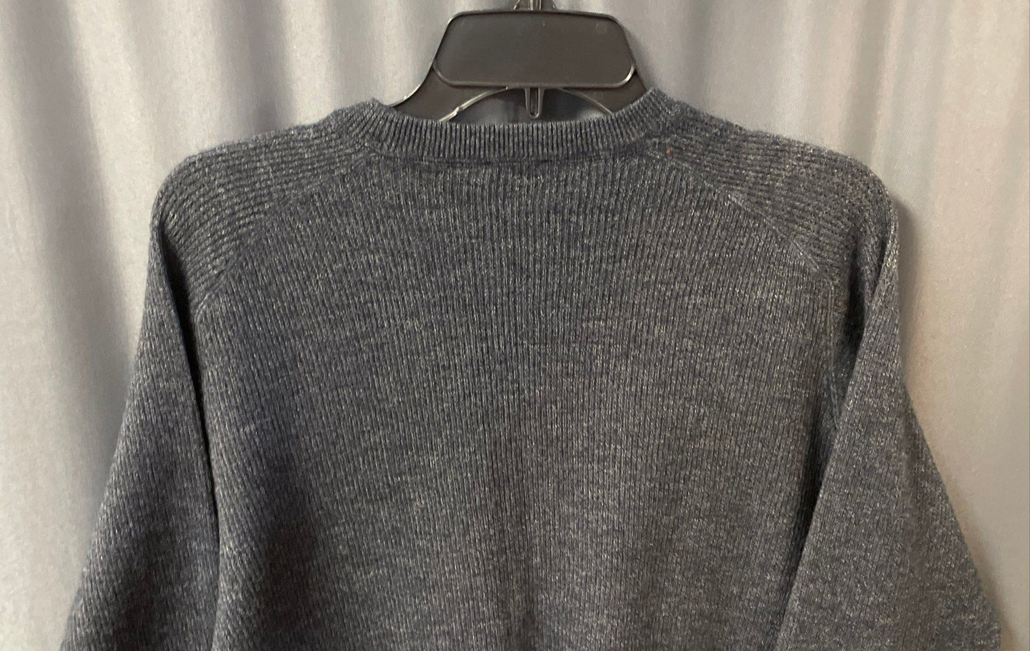 Jos. A. Bank Men's Gray Merino Wool Blend Ribbed Crewneck Sweater Sz L