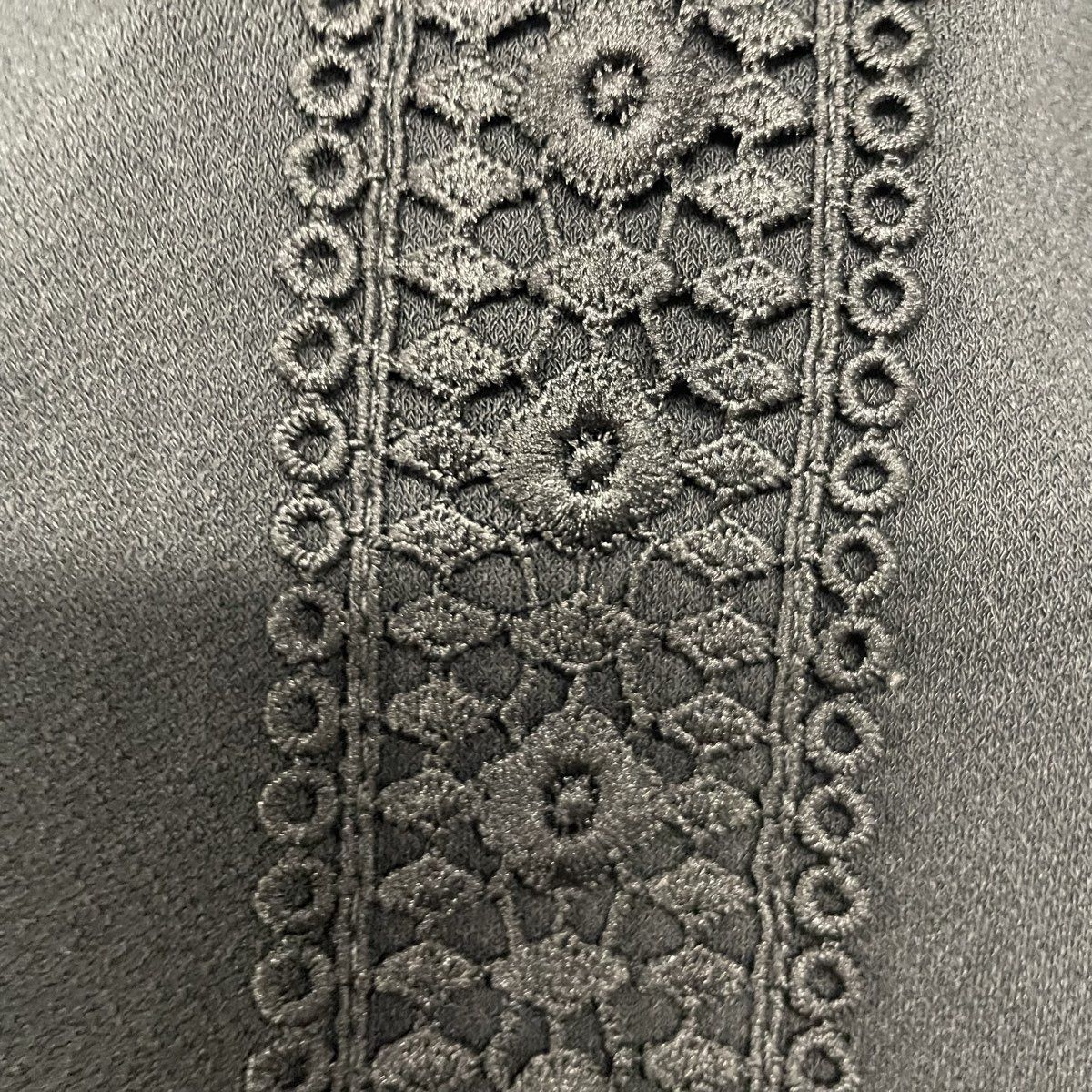 Cable and Gauge Women's Black Short Sleeve Blouse Crochet Lace Trim Top Size XL