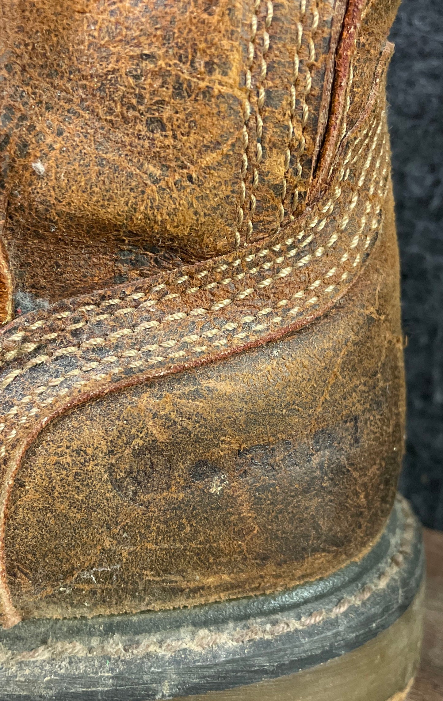 Ariat Groundbreaker Distressed Brown Pull-On Western Work Boots Size 8.5D