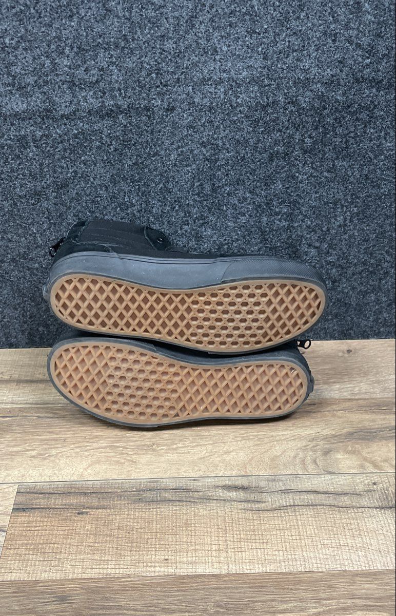 Vans Sk8-Hi Zip Black Suede Canvas High Top Sneakers Youth Size 5.5