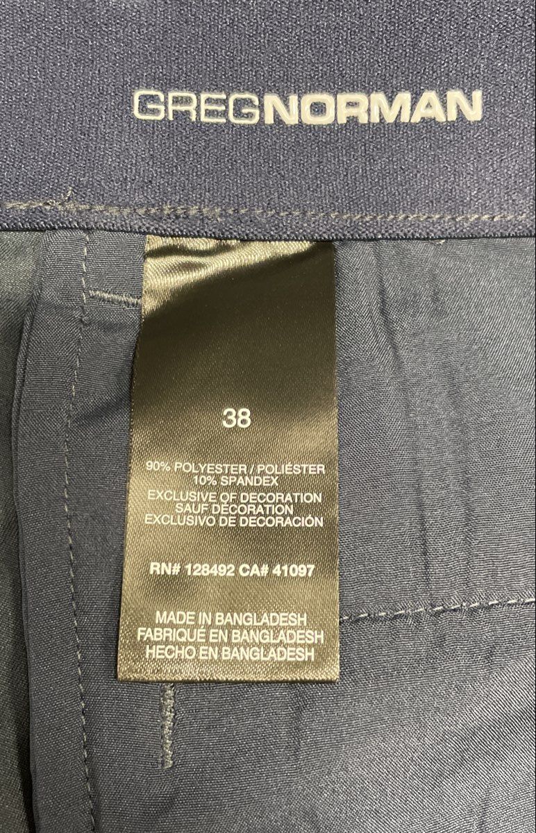 Greg Norman Men's Navy Performance Stretch Golf Shorts Size 38 NWT