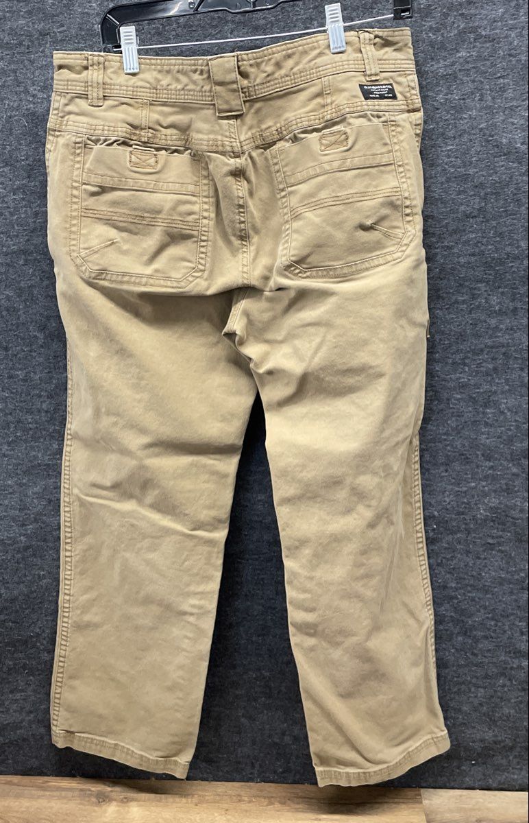G.H. Bass & Co Men's Beige Hard Service Canvas Workwear Utility Pants Sz 34x30