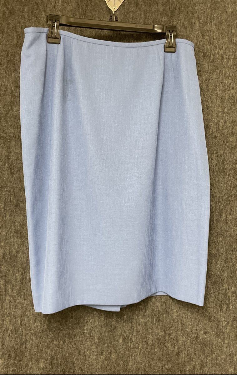 Evan-Picone Women's Blue Two Piece Skirt Suit Vintage Y2K Blazer Pencil Sz 14P