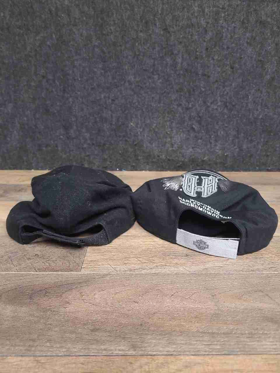 Lot of 2 Harley-Davidson Dealership Hats New York City & Wisconsin Caps OSFA