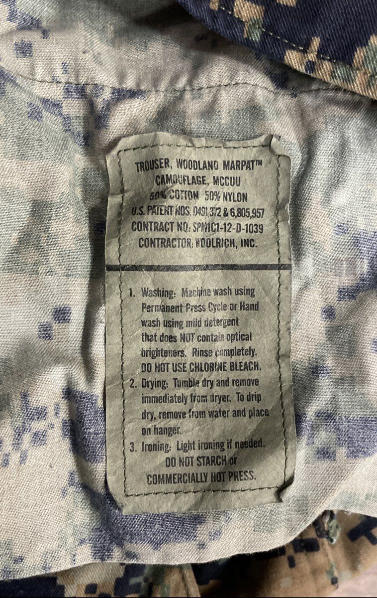 Woolrich USMC Men's Woodland MARPAT Camouflage MCCUU Trousers Small Regular