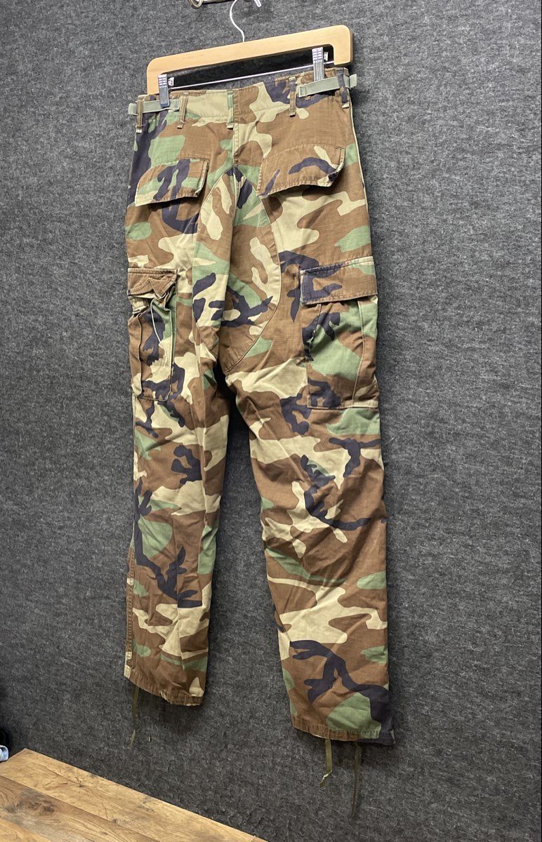 Vintage 90s US Military Woodland Camo BDU Ripstop Combat Pants Small Regular