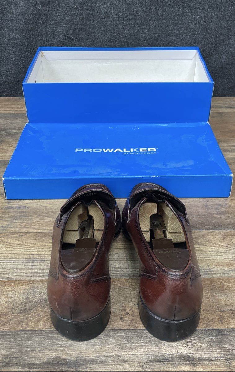 Florsheim 75370 Brown Leather Braided Strap Loafers Men's Size 10D