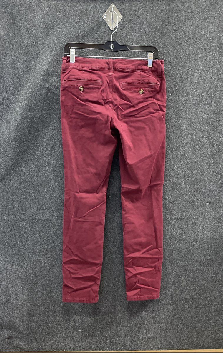 American Eagle Women's Burgundy Skinny Super Stretch Pants Maroon Sz 6