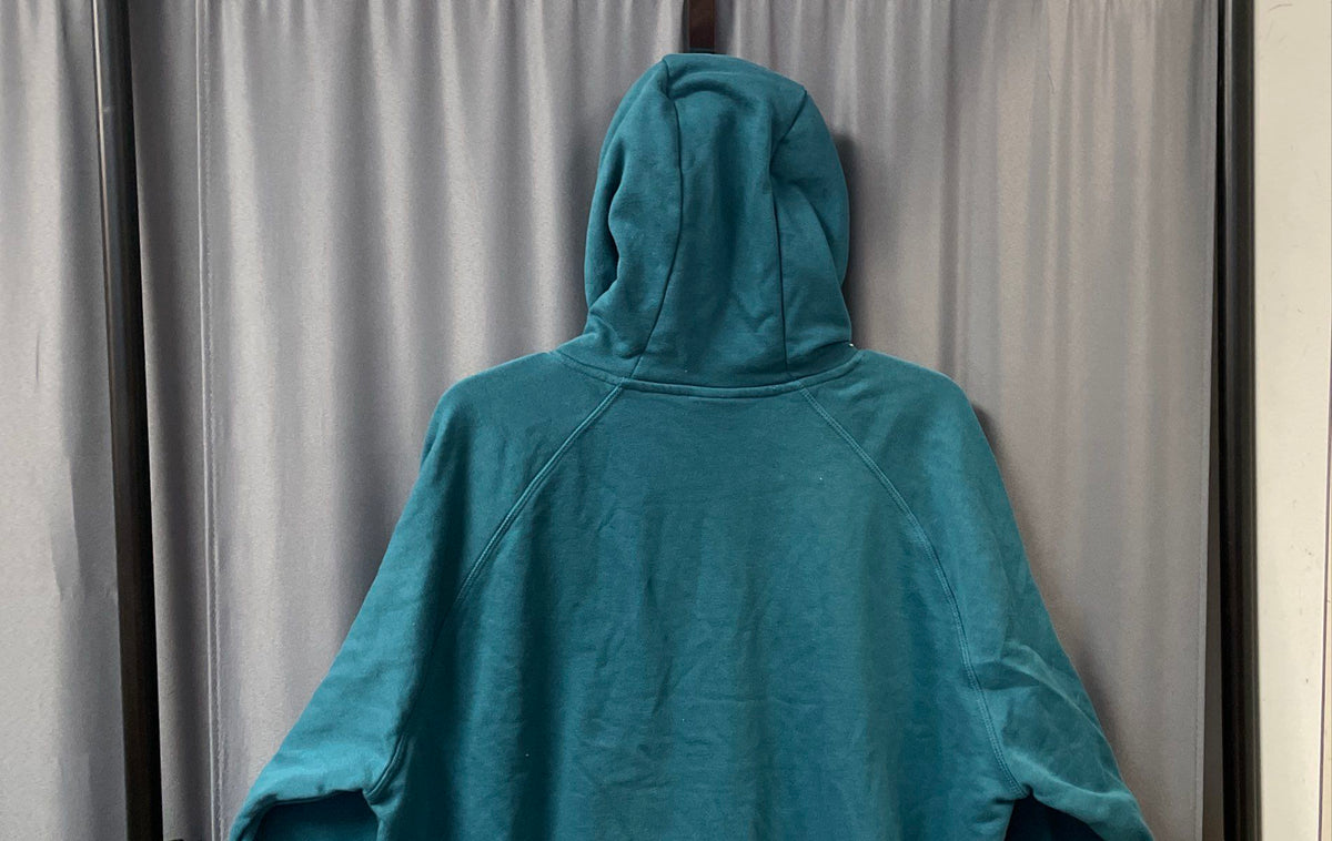 Gymshark Men's Teal Pullover Hoodie Shark Logo Graphic Sweatshirt Sz XXL