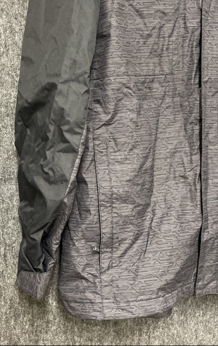 Columbia Men's Interchange Jacket Black Grey Geometric Pattern Hooded Sz L