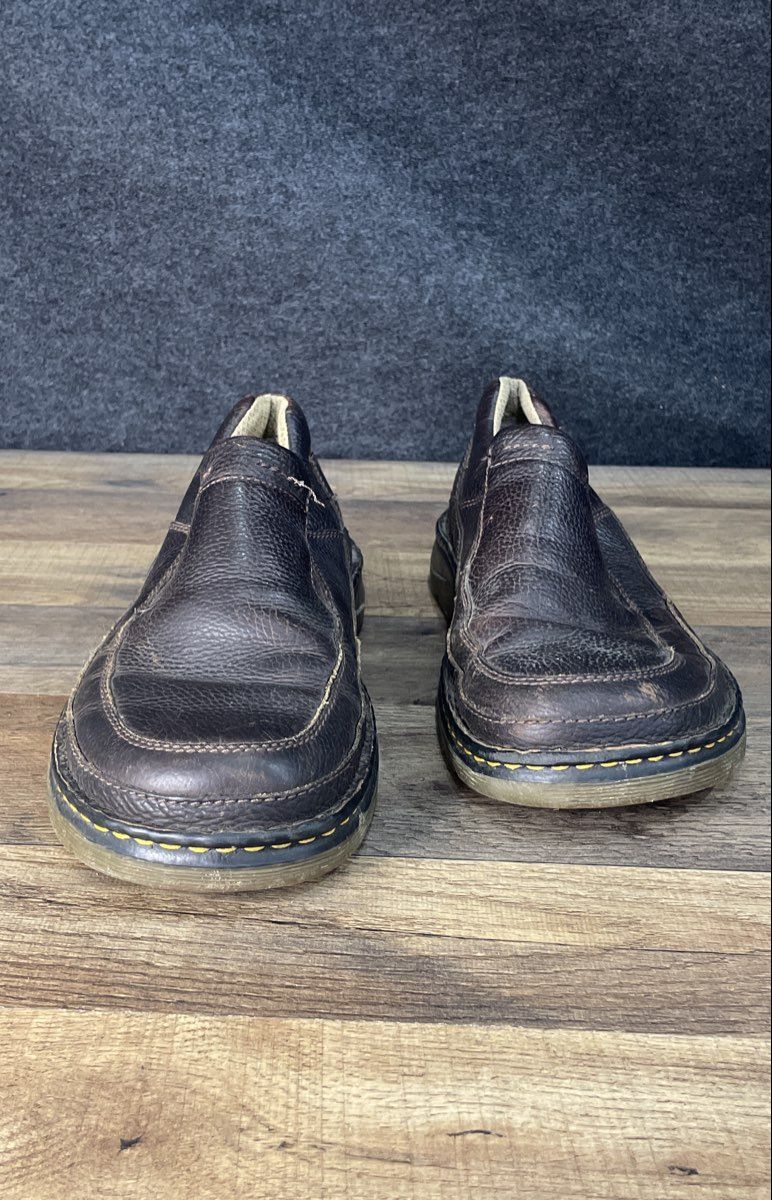 Dr. Martens 11198 Dark Brown Leather Slip On Loafers Men's 10 Women's 11