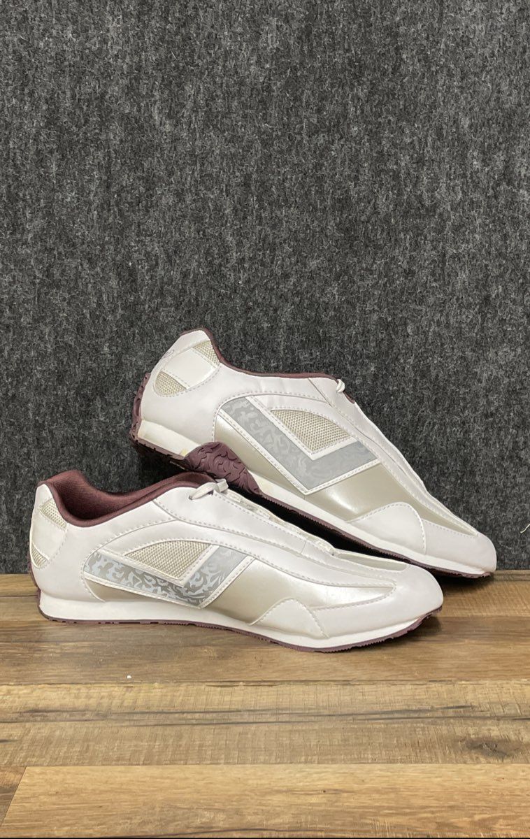 Pony D-RAM White Burgundy Patterned Lifestyle Sneakers Women's Size 9