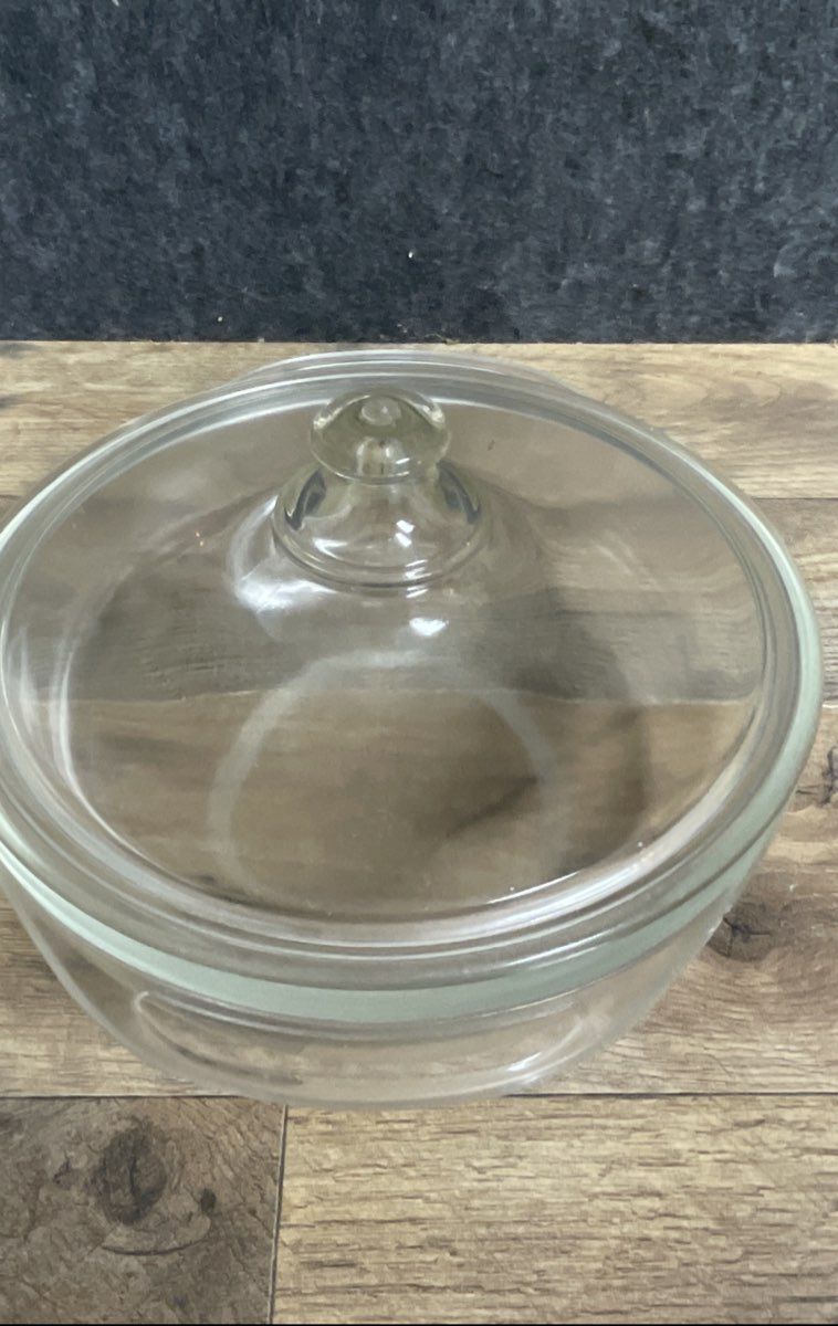 Vintage Pyrex 3 Piece Lot Clear Glass Baking & Casserole Dish w/ Lid