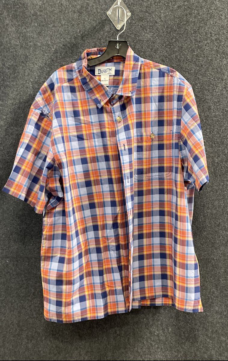 Duluth Men's Plaid Button-Up Shirts Lot of 2 Relaxed Fit Untucked Sz XL
