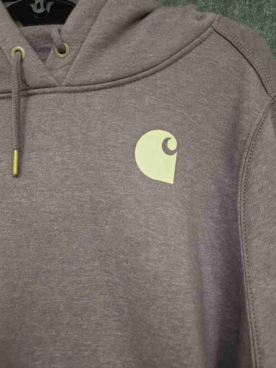 Carhartt Women's Heathered Purple Clarksburg Graphic Sleeve Relaxed Hoodie XL