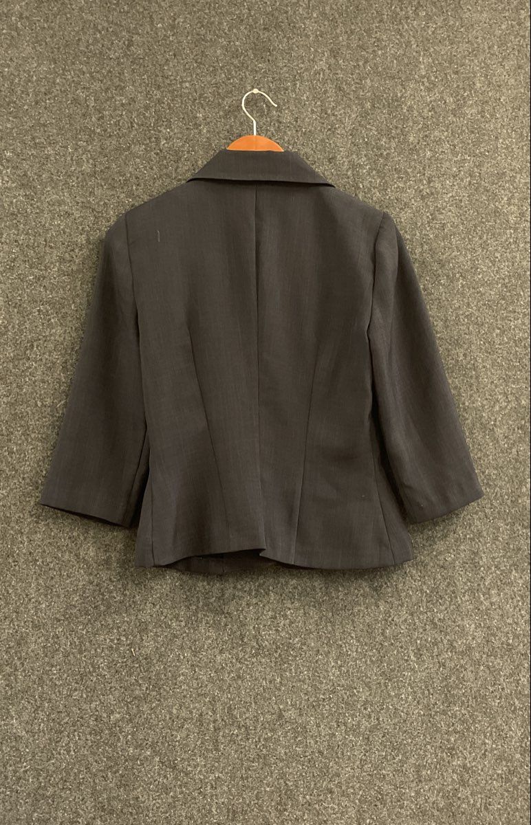 My Michelle Women's Vintage Y2K Gray Skirt Suit Blazer Set Ruffle Cherry Sz 7/8