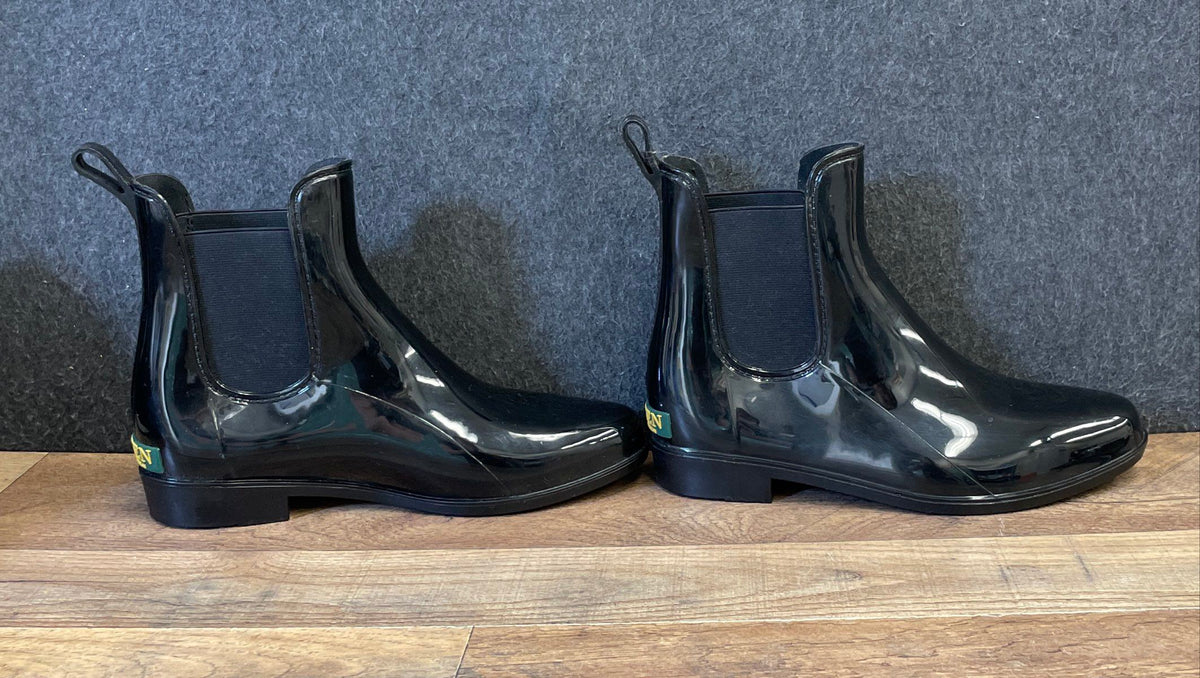 Lauren Ralph Lauren Tally-Bo-Rai Black Chelsea Rain Boots Women's Size 7B