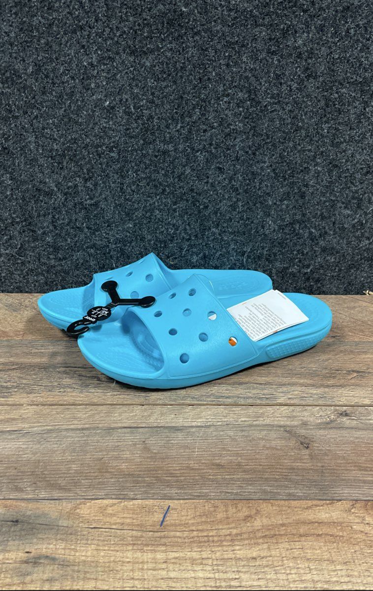 Crocs Classic Slide Blue Kids Youth Sandals Size J3 NWT