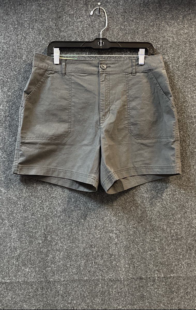 Eddie Bauer Women's Ripstop Shorts Black 5" Inseam Cotton Stretch NWT Size 12