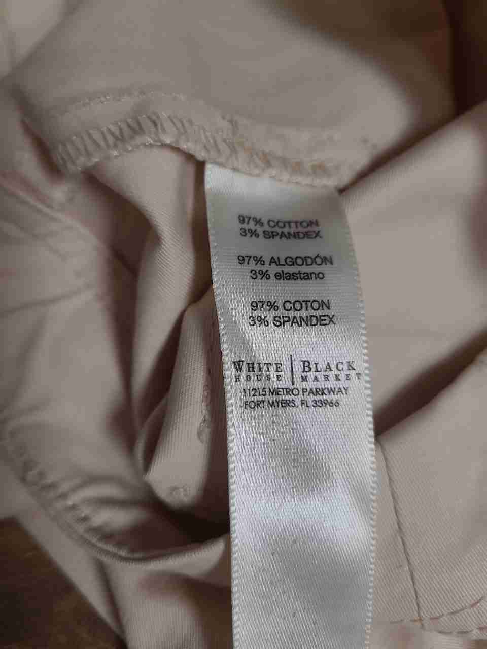 White House Black Market Women's Cream Skinny Cargo Ankle Pants Sz 00