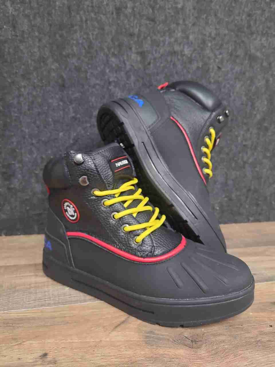 Nautica Padden Black Yellow Red All Weather Duck Boots High Top Size 7