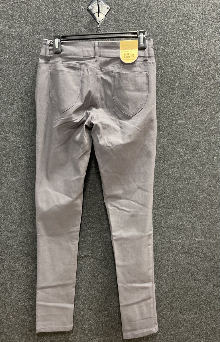 Sabrina Lauren Women's Gray Stretch Skinny Pants NWT Sz 8
