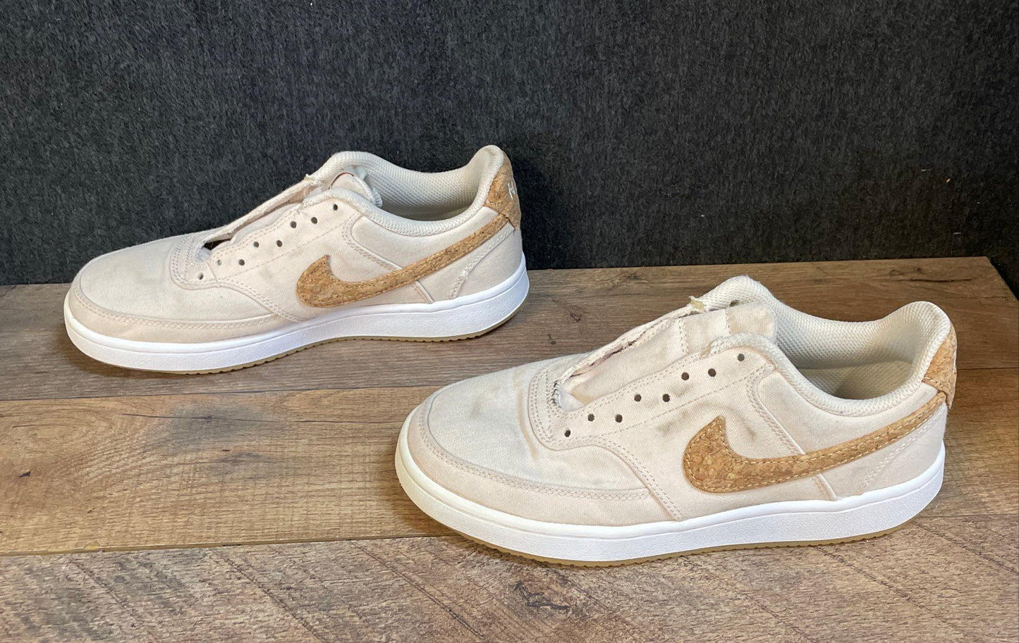 Nike Court Vision Low Sail Light Bone Cork Women's Lifestyle Sneakers Size 6
