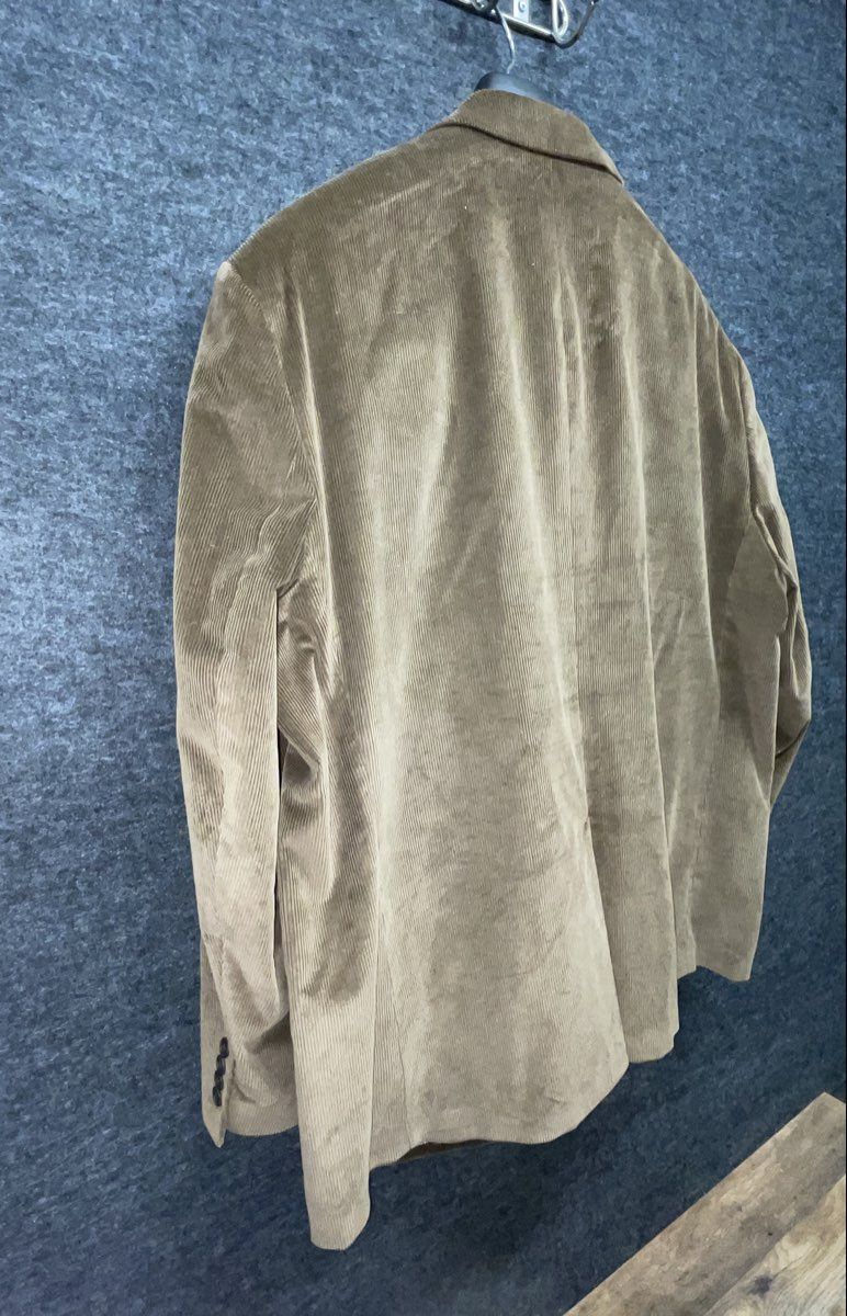 Men's Brown Cotton Corduroy 2-Button Blazer Jacket Size 56R