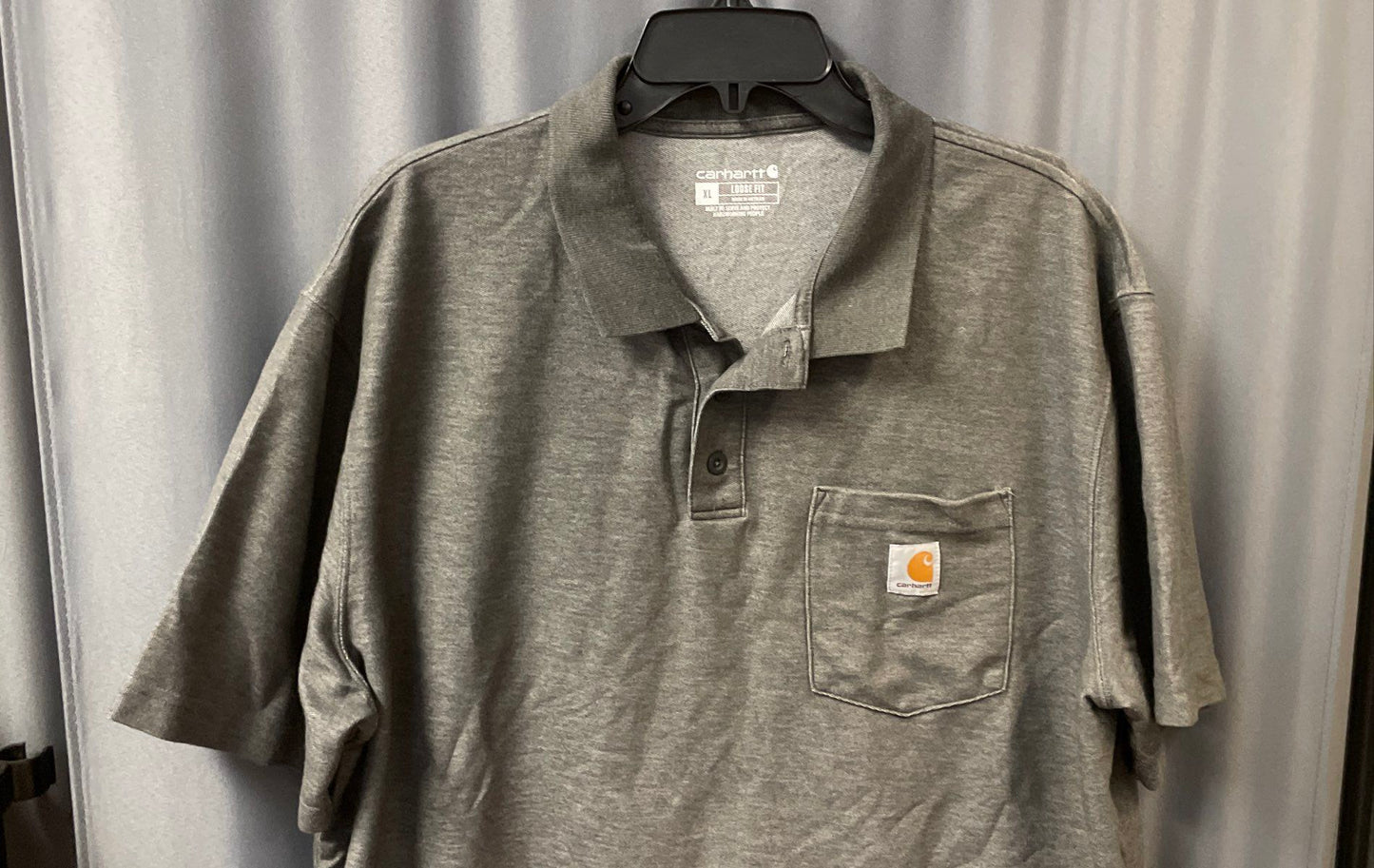 Carhartt Men's Heather Gray Loose Fit K570 Pocket Polo Shirt Size XL