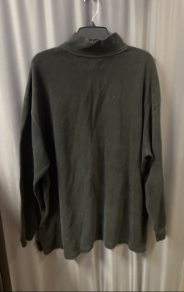 Polo Ralph Lauren Men's Black 1/4 Zip Pullover Mock Neck Pony Logo Sz 2XL Tall