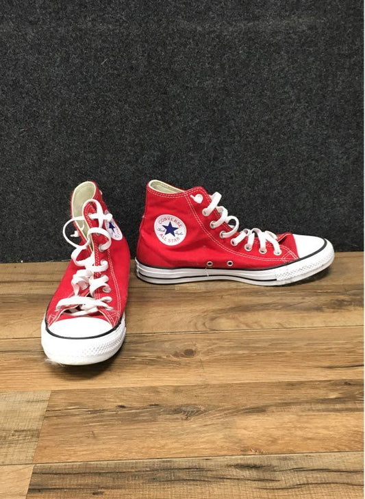 Converse Chuck Taylor All Star Hi Red Canvas High Top Sneakers Men 8 Women 10