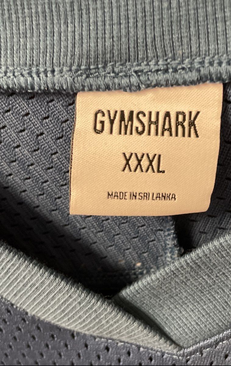 Gymshark Men's Teal Blue Lifting Club Jersey Mesh V-Neck Sz 3XL