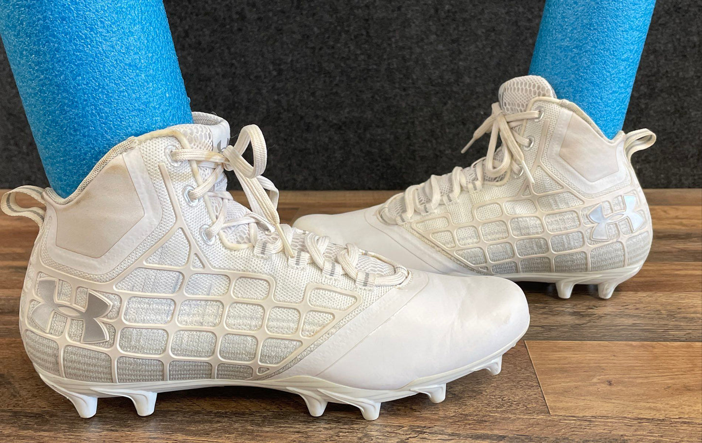 Under Armour Highlight MC High Top Football Cleats White Size 10.5