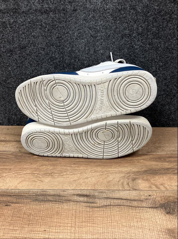 Nike Court Borough Low 2 White Midnight Navy Youth Sneakers Size 7Y