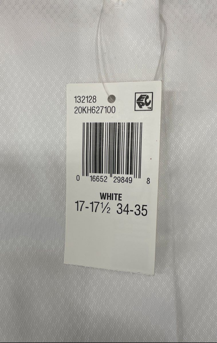Van Heusen Men's White Extreme White Stainshield Stretch Dress Shirt Sz XL NWT