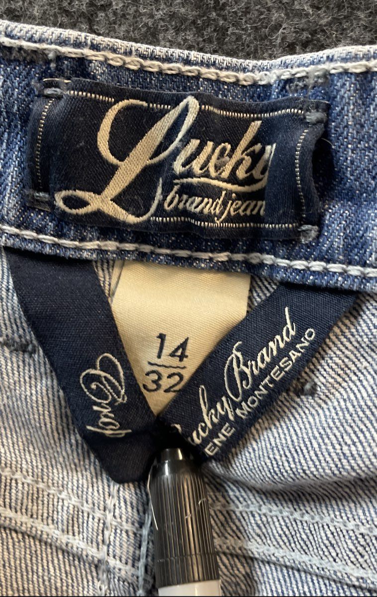 Lucky Brand Women's Vintage Y2K Classic Rider Crop Jeans Light Wash Sz 14/32