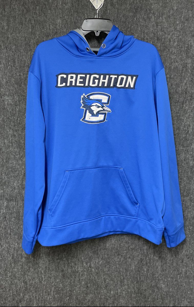Top of the World Men's Creighton Bluejays Blue Pullover Arch Logo Hoodie Sz XL
