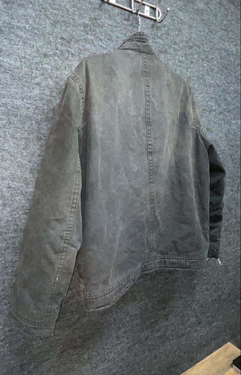 Vintage American Eagle Flannel Lined Military Field Canvas Jacket Coat Sz L