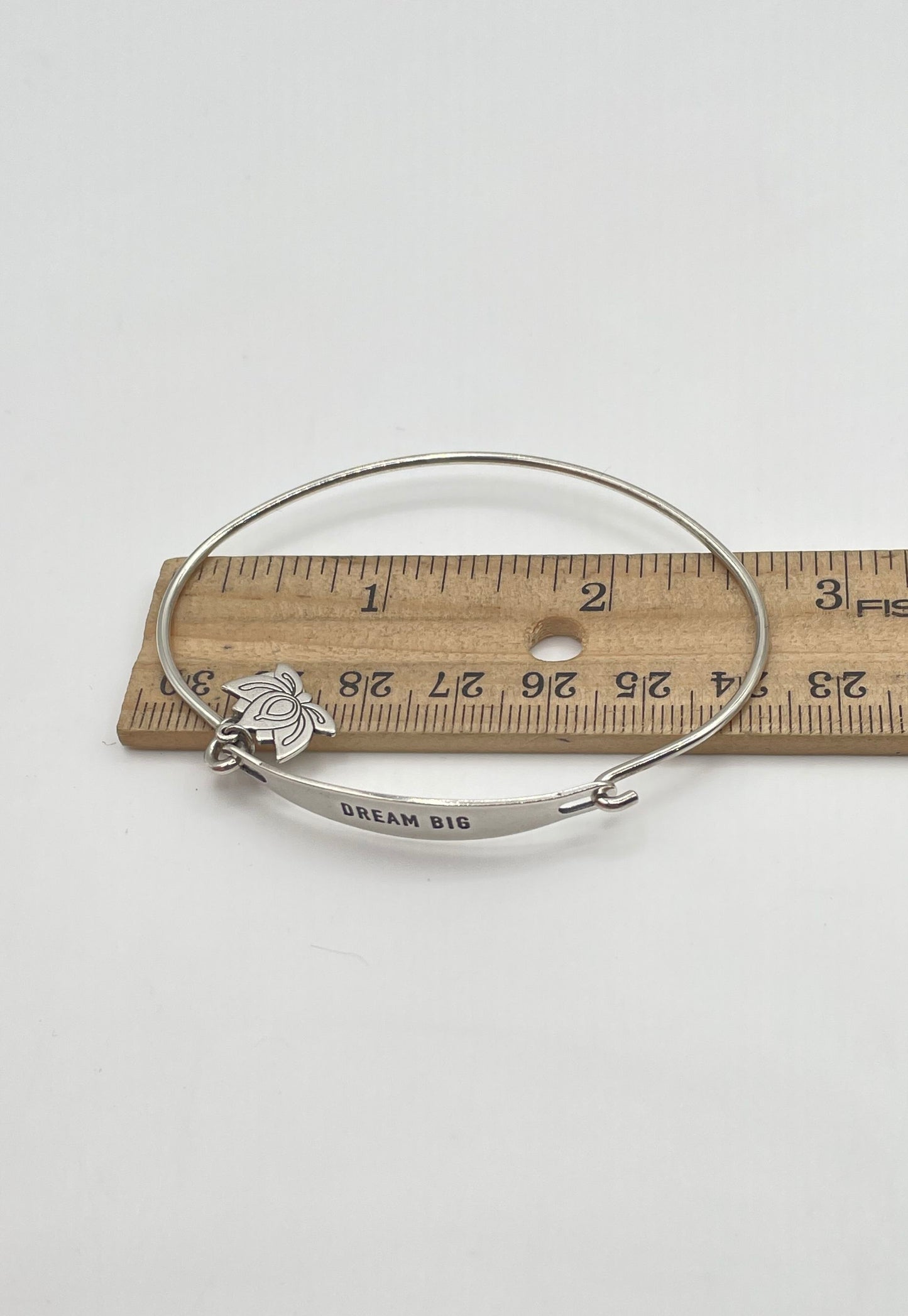 Chamilia 925 Sterling Silver 'Dream Big' ID Bangle Bracelet 6.1g