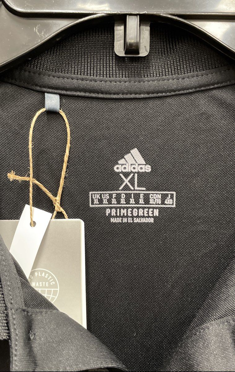 Adidas Men's Black Primegreen Performance Polo Shirt Sz XL NWT