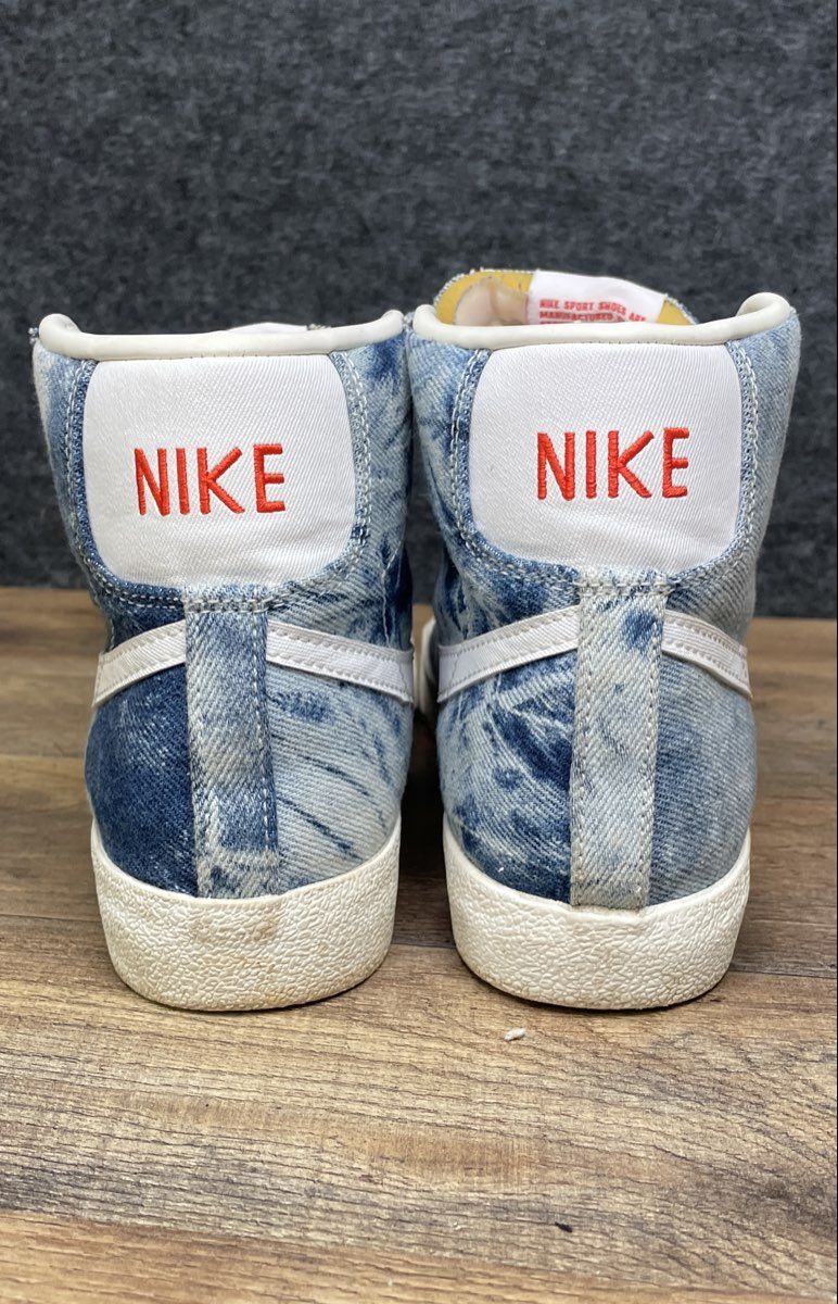 Nike Blazer Mid 77 Vintage Acid Wash Denim Stone Wash Blue White Size Unknown