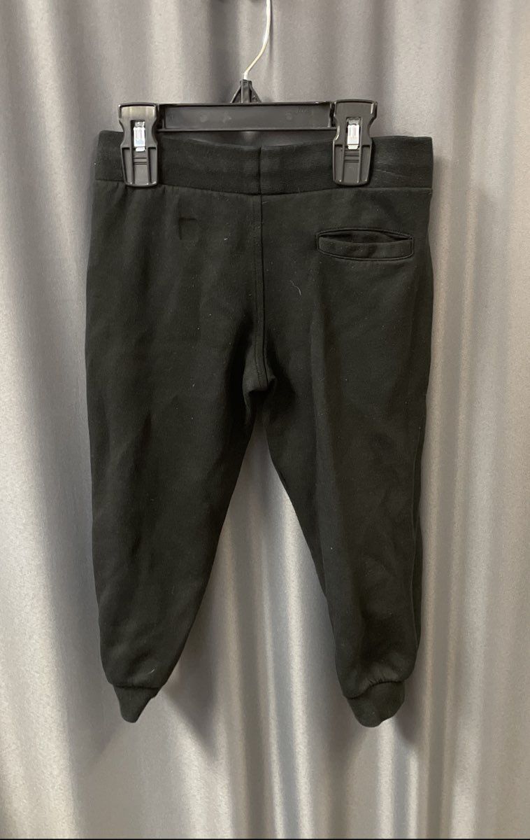 Polo Ralph Lauren Kids Black Cotton Blend Drawstring Logo Joggers Sz 4