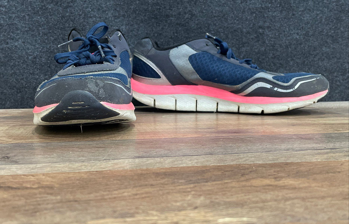 Skechers Shape-ups Black Blue Pink Fitness Walking Shoes Size 11