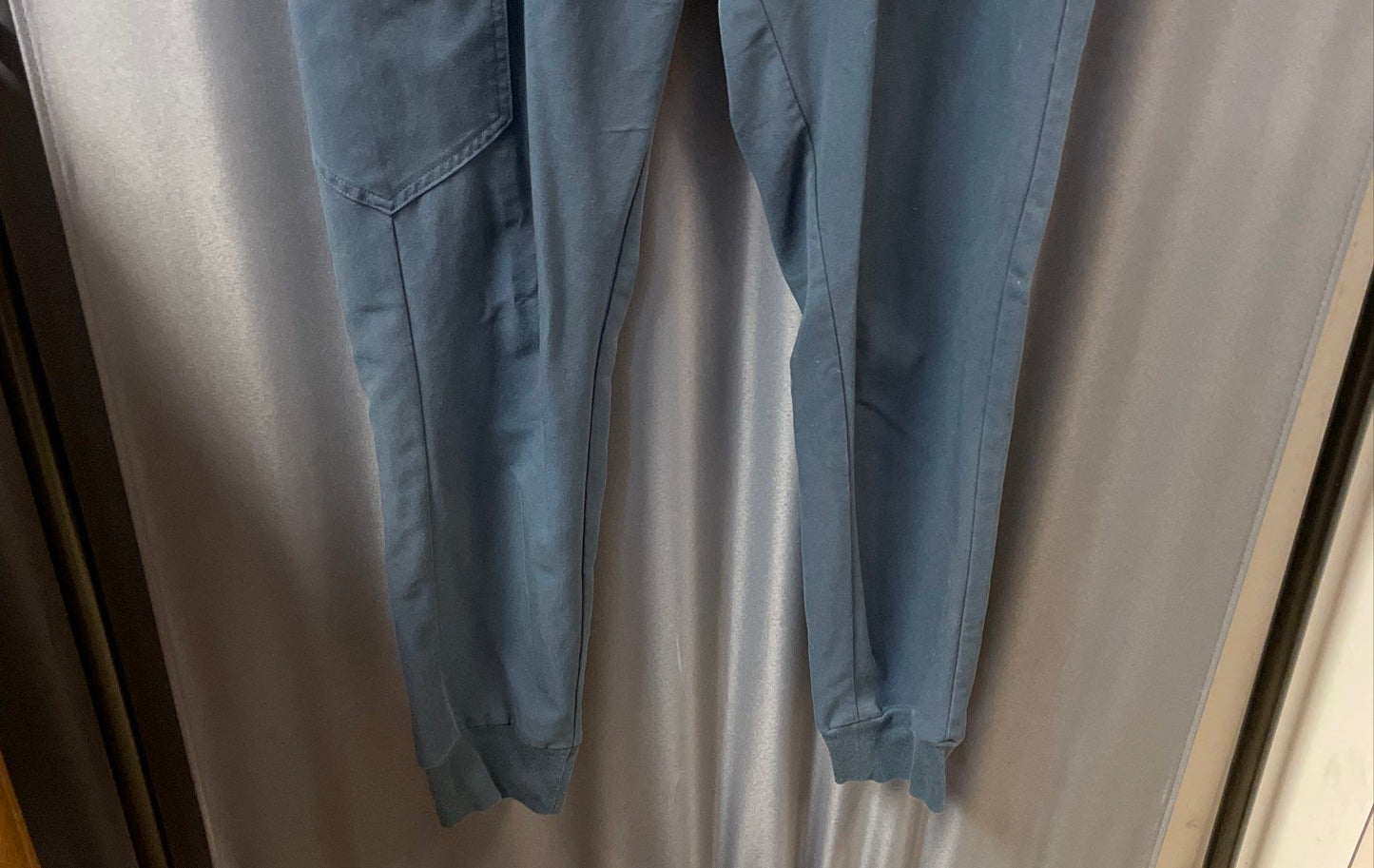Figs Women's Zamora Jogger Scrub Pants Teal Blue Technical Cargo Sz M