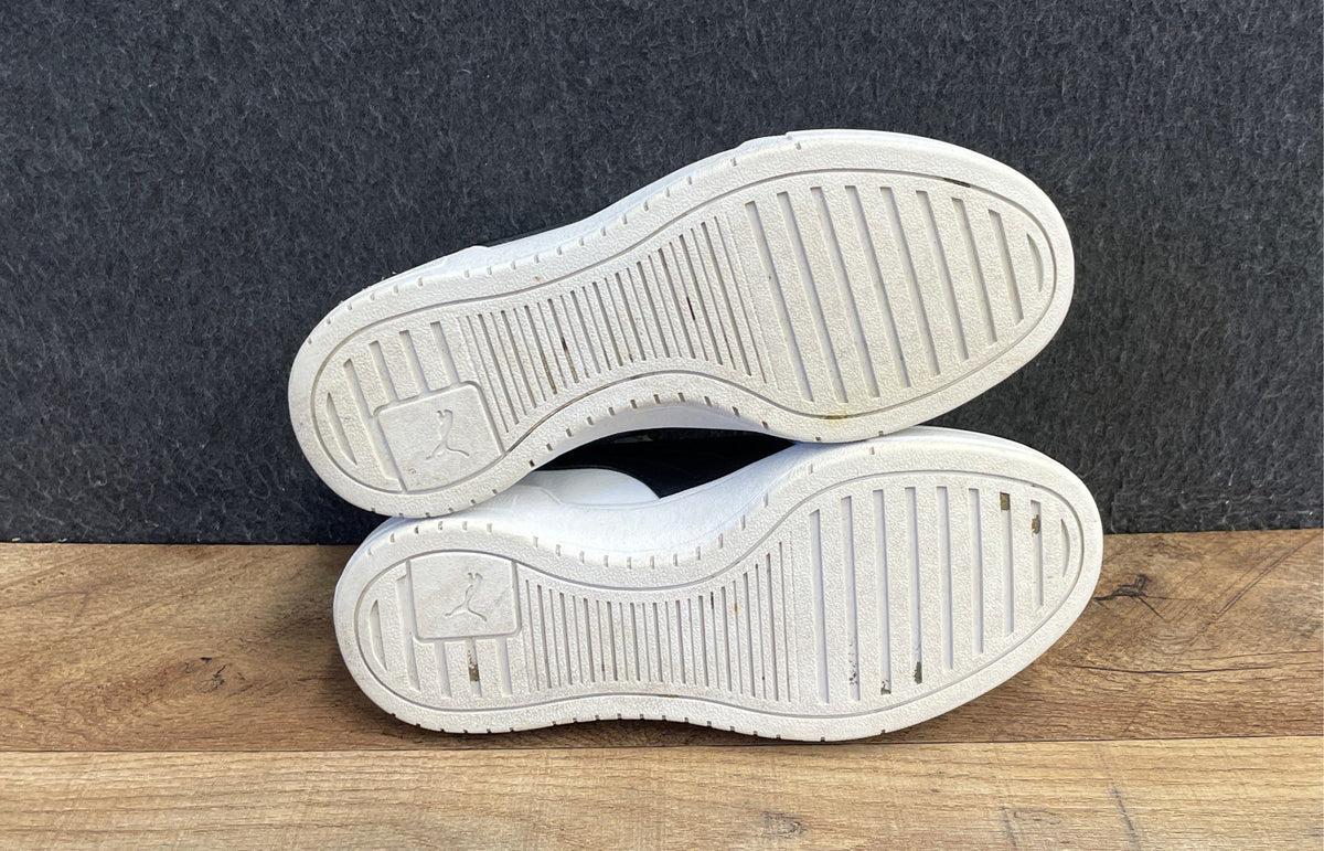 Puma Caven White Black Lifestyle Sneakers Big Kids Size 4