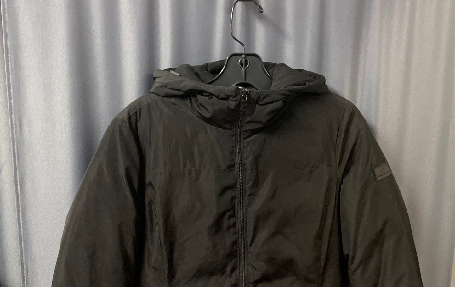 Armani Exchange Women's Black Down Hooded Puffer Parka Jacket Sz XS