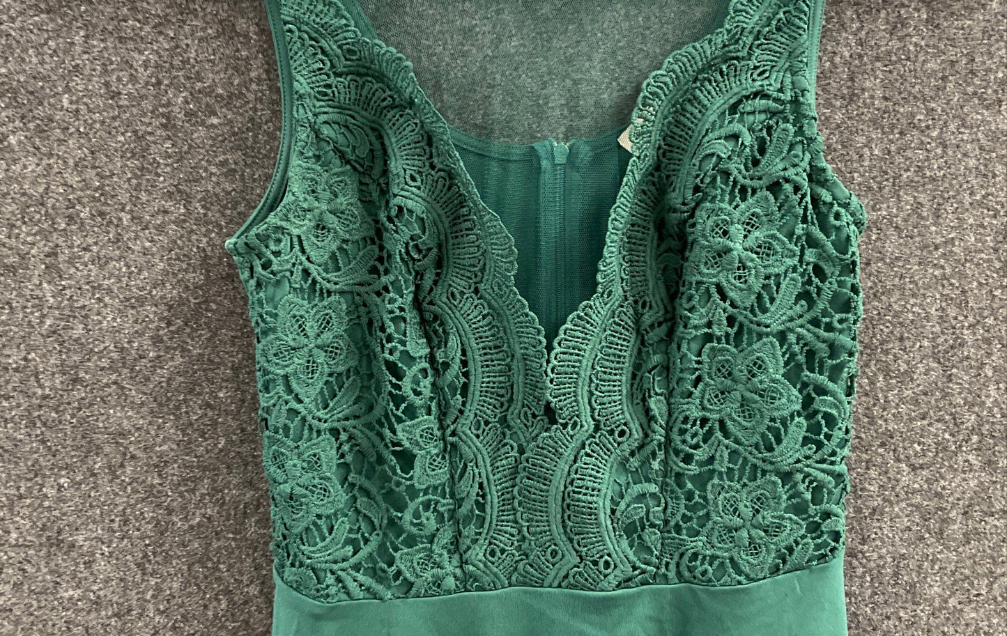 Grace Karin Women's Green Lace Bodice Sleeveless Fit and Flare Skater Dress Sz M