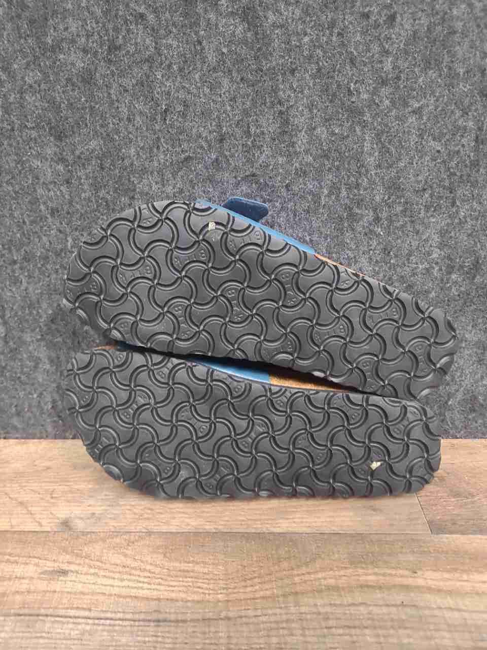Birki's Madrid Blue Single Strap Slide Sandals Women's Size 8 EU 39