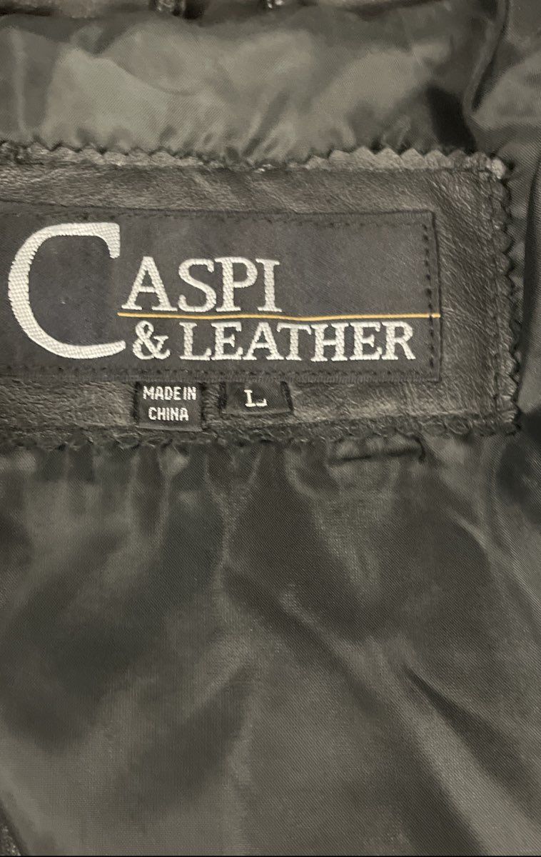 Vintage 90s Caspi & Leather Women's Black Paneled Leather Trench Coat Sz L